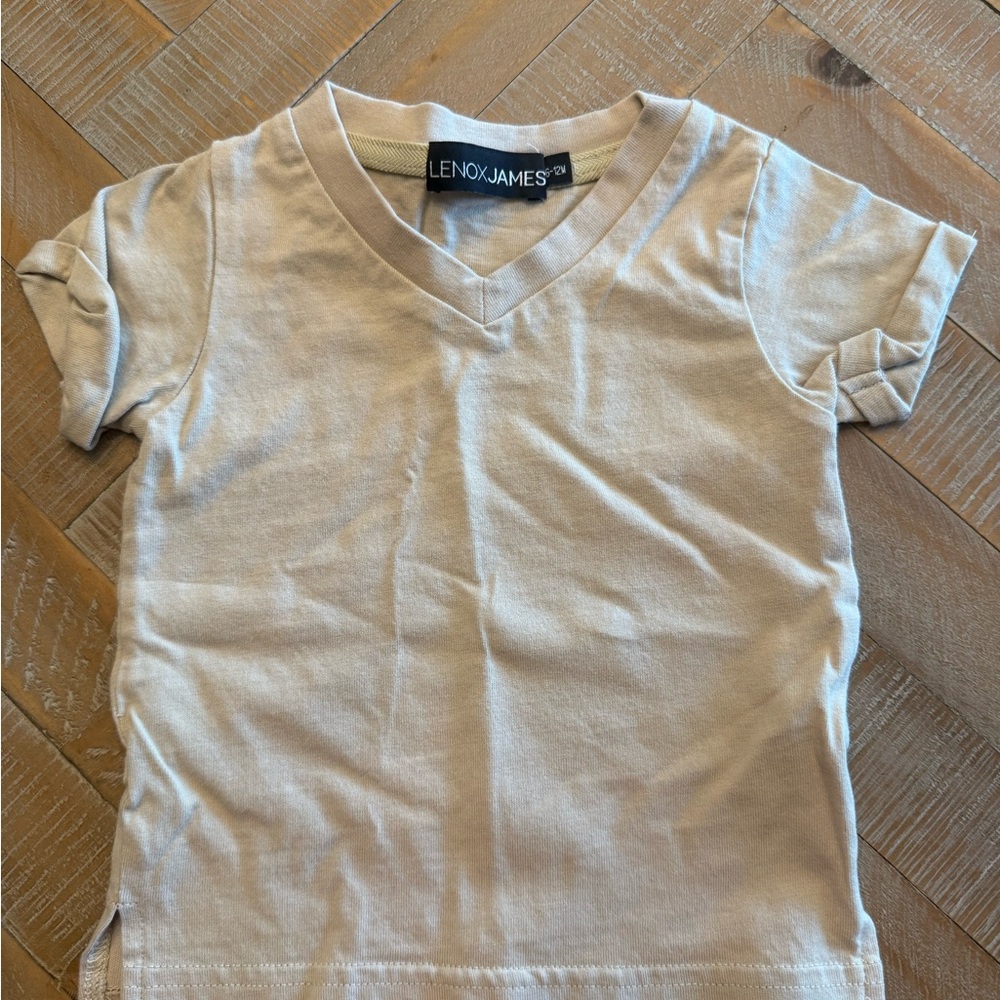 Lenox James Tan V-Neck Shirt 6-12m